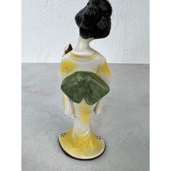 Vintage Decorative Japanese Geisha Girl Porcelain Figurine w/ Playing Instrument - Picture 4 of 9